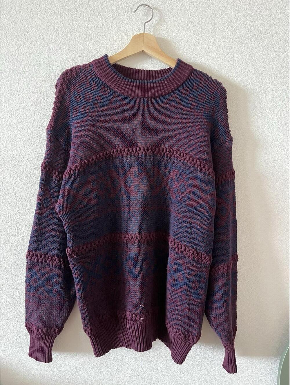 Vintage Eddie Bauer Knit Pattern Sweater Medium